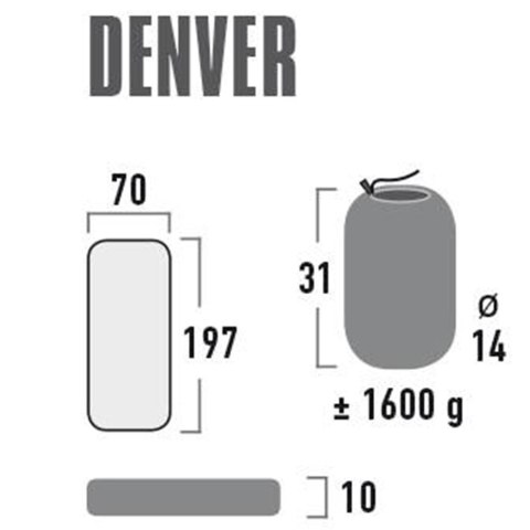 Materac High Peak Denver 197x70x10 zielony 41027 High Peak Materac High Peak Denver 197x70x10 zielony 41027 High Peak