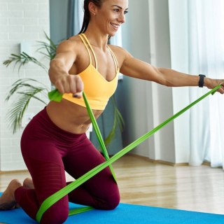 Taśma oporowa fitness Smj 0,35 mm 150x15 cm light zielona EX035 Smj