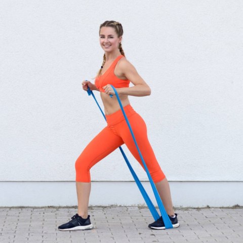Taśma oporowa fitness Smj 0,40 mm 150x15 cm medium niebieska EX040 Smj Taśma oporowa fitness Smj 0,40 mm 150x15 cm medium niebieska EX040 Smj