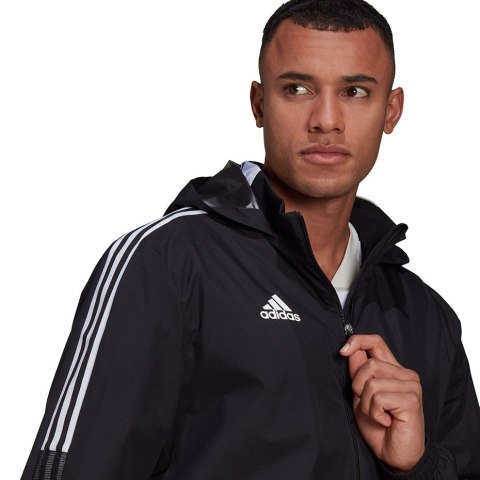 Bluza męska adidas Tiro 21 Allweather czarna GH4466 Adidas teamwear Bluza męska adidas Tiro 21 Allweather czarna GH4466 Adidas teamwear