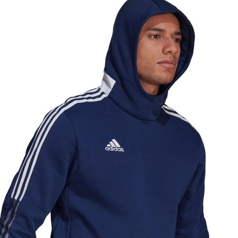 Bluza męska adidas Tiro 21 Sweat Hoody granatowa GH4464 Adidas teamwear Bluza męska adidas Tiro 21 Sweat Hoody granatowa GH4464 Adidas teamwear