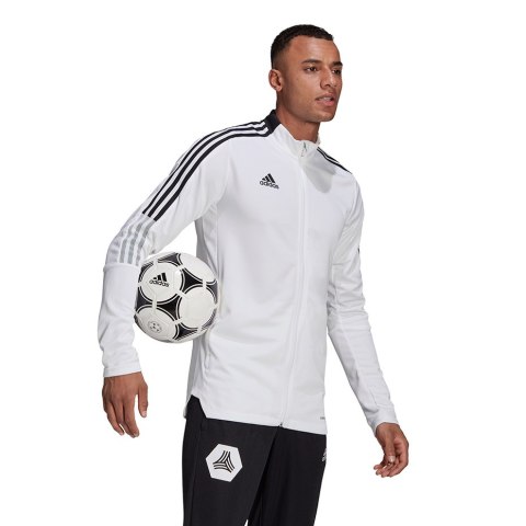 Bluza męska adidas Tiro 21 Track biała GM7309 Adidas teamwear Bluza męska adidas Tiro 21 Track biała GM7309 Adidas teamwear