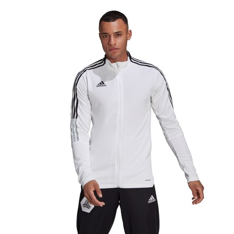 Bluza męska adidas Tiro 21 Track biała GM7309 Adidas teamwear Bluza męska adidas Tiro 21 Track biała GM7309 Adidas teamwear