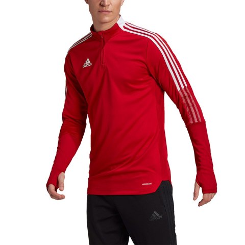 Bluza męska adidas Tiro 21 Training Top czerwona GH7303 Adidas teamwear Bluza męska adidas Tiro 21 Training Top czerwona GH7303 Adidas teamwear