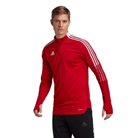 Bluza męska adidas Tiro 21 Training Top czerwona GH7303 Adidas teamwear Bluza męska adidas Tiro 21 Training Top czerwona GH7303 Adidas teamwear