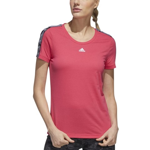 Koszulka damska adidas Essentials Tape Tee różowa GE1133 Adidas Koszulka damska adidas Essentials Tape Tee różowa GE1133 Adidas