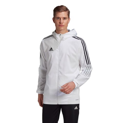 Kurtka męska adidas Tiro 21 Windbreaker biała GP4966 Adidas teamwear Kurtka męska adidas Tiro 21 Windbreaker biała GP4966 Adidas teamwear
