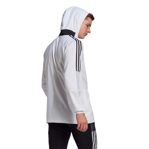 Kurtka męska adidas Tiro 21 Windbreaker biała GP4966 Adidas teamwear Kurtka męska adidas Tiro 21 Windbreaker biała GP4966 Adidas teamwear