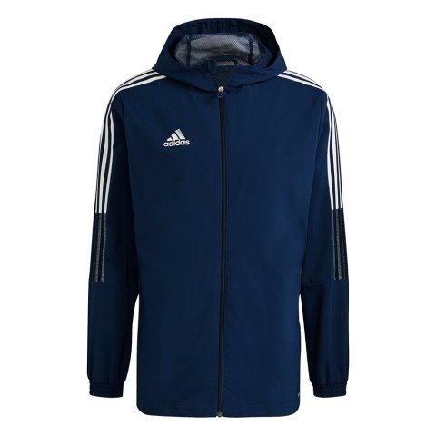 Kurtka męska adidas Tiro 21 Windbreaker granatowa GP4962 Adidas teamwear Kurtka męska adidas Tiro 21 Windbreaker granatowa GP4962 Adidas teamwear