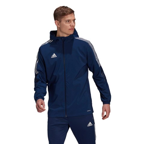 Kurtka męska adidas Tiro 21 Windbreaker granatowa GP4962 Adidas teamwear Kurtka męska adidas Tiro 21 Windbreaker granatowa GP4962 Adidas teamwear