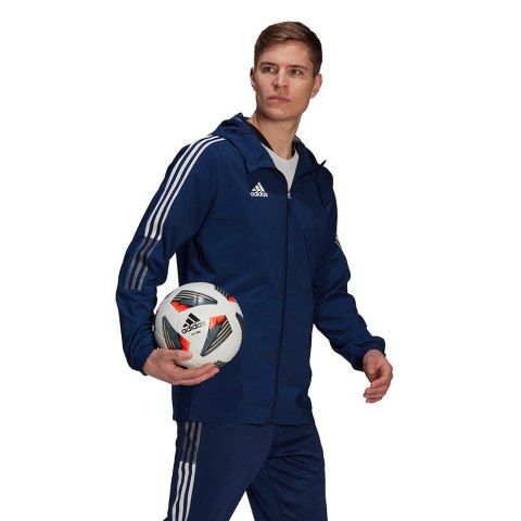 Kurtka męska adidas Tiro 21 Windbreaker granatowa GP4962 Adidas teamwear Kurtka męska adidas Tiro 21 Windbreaker granatowa GP4962 Adidas teamwear