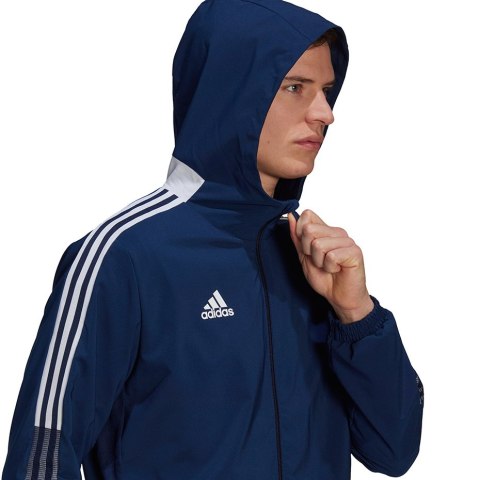 Kurtka męska adidas Tiro 21 Windbreaker granatowa GP4962 Adidas teamwear Kurtka męska adidas Tiro 21 Windbreaker granatowa GP4962 Adidas teamwear