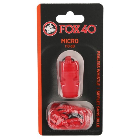 Gwizdek Fox 40 Micro Safety 110 dB czerwony Fox40