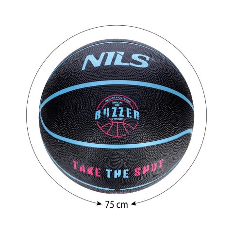 NPK271 PIŁKA DO KOSZYKÓWKI CZARNA BUZZER 7 NILS NILS