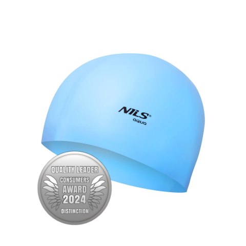 NQC JEDNOKOLOROWY BL01 JASNONIEBIESKI CZEPEK SILIKONOWY NILS AQUA NILS AQUA