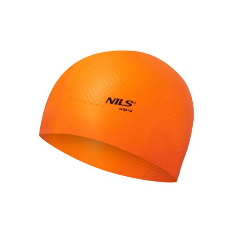 NQC JEDNOKOLOROWY POMARAŃCZOWY CZEPEK SILIKONOWY DOTS NILS AQUA NILS AQUA