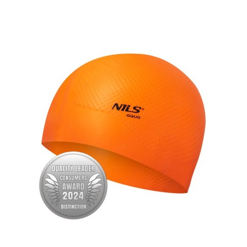 NQC JEDNOKOLOROWY POMARAŃCZOWY CZEPEK SILIKONOWY DOTS NILS AQUA NILS AQUA