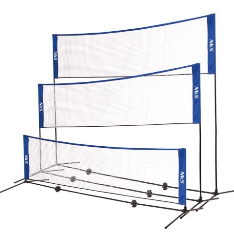 NT7111 3w1 SIATKA MULTIFUNKCYJNA BADMINTON+TENIS+SIATKÓWKA NILS NILS