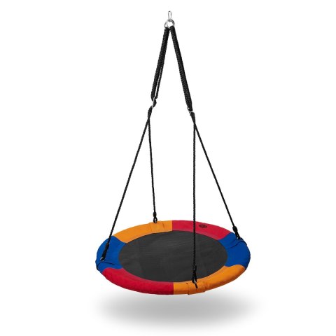 NB5003 BOCIANIE GNIAZDO HUŚTAWKA NIEBIESKI CZERWONY POMARAŃCZOWY ŚR.90 CM NILS NILS