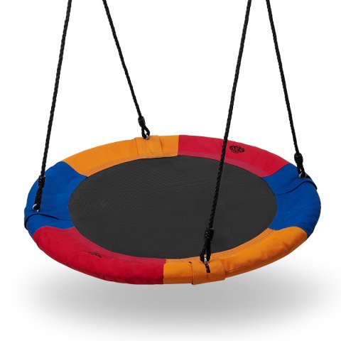 NB5003 BOCIANIE GNIAZDO HUŚTAWKA NIEBIESKI CZERWONY POMARAŃCZOWY ŚR.90 CM NILS NILS