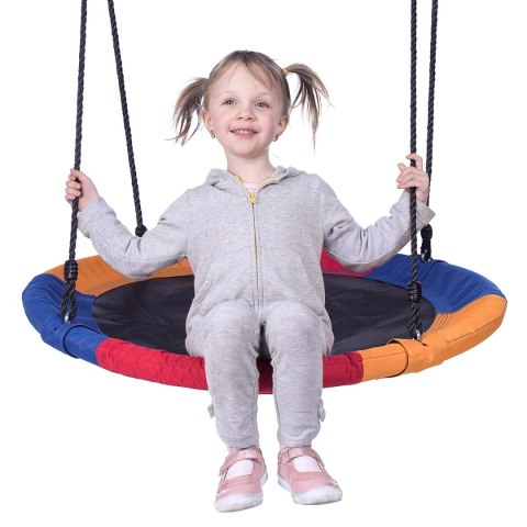NB5003 BOCIANIE GNIAZDO HUŚTAWKA NIEBIESKI CZERWONY POMARAŃCZOWY ŚR.90 CM NILS NILS