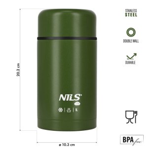 NC3802 TERMOS OBIADOWY 1000ML ZIELONY NILS CAMP NILS CAMP