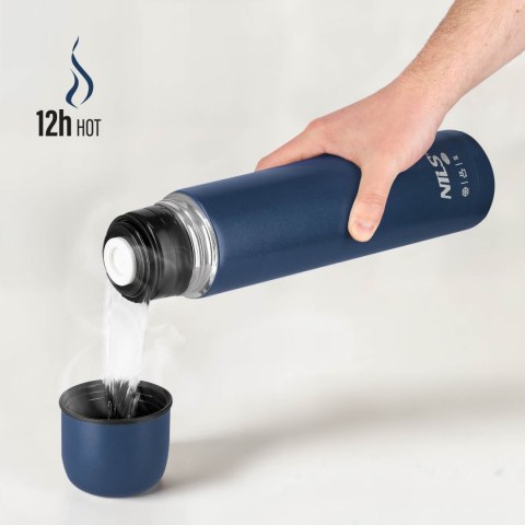 NC3804 TERMOS TURYSTYCZNY 1000 ML NIEBIESKI NILS CAMP NILS CAMP