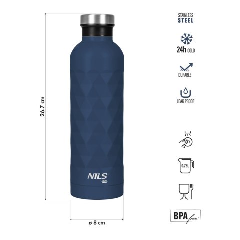 NC3805 BUTELKA TURYSTYCZNA 750ML NIEBIESKA NILS CAMP NILS CAMP