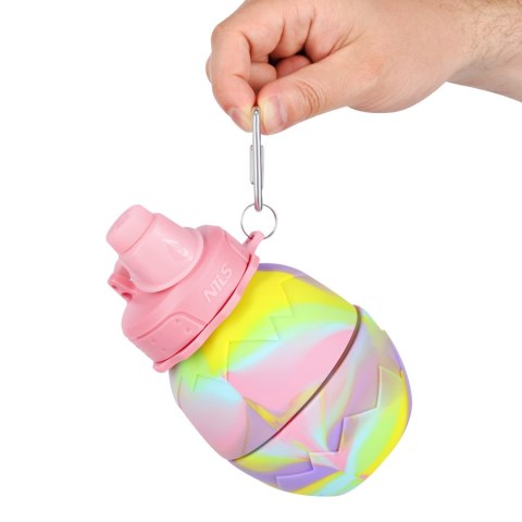 NC4102 BIDON SILIKONOWY SKŁADANY 700ML RÓŻOWY NILS NILS