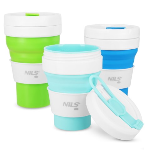 NC4103 KUBEK SILIKONOWY SKŁADANY 600ML JASNO ZIELONY NILS CAMP NILS CAMP