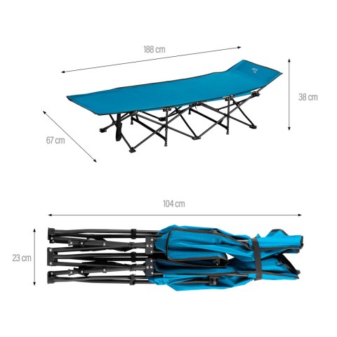 NC2701 ŁÓŻKO POLOWE NIEBIESKIE 188 CM NILS CAMP NILS CAMP