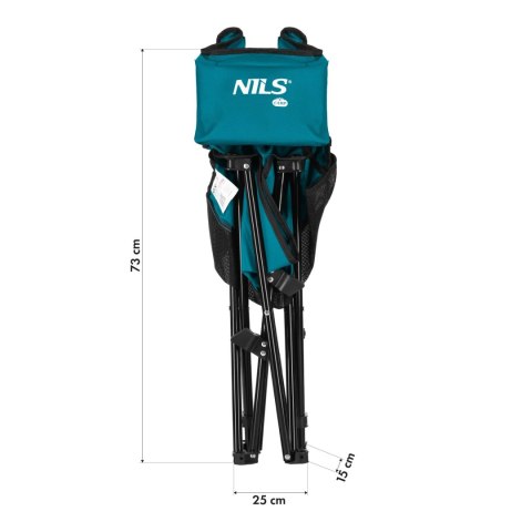 NC3306 KRZESŁO PLAŻOWE NIEBIESKO CZARNE NILS CAMP NILS CAMP