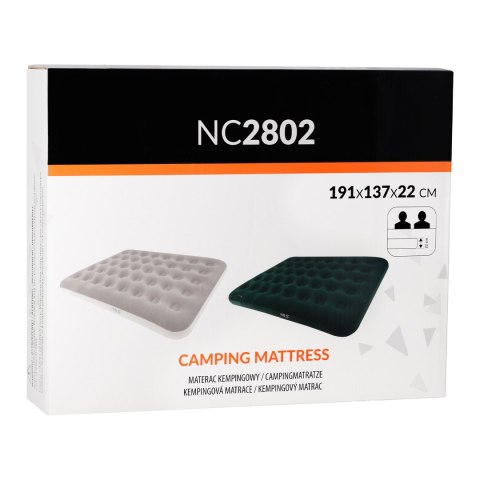 NC2802 MATERAC TURYSTYCZNY DMUCHANY 191X137X22 CM ZIELONY NILS CAMP NILS CAMP