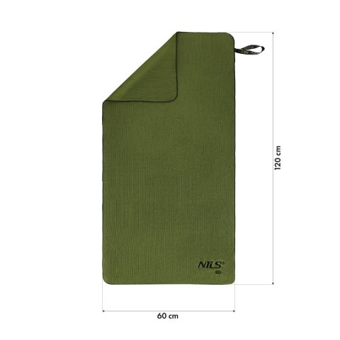 NCR15 RĘCZNIK Z MIKROFIBRY WOJSKOWY KHAKI 120x60 cm NILS CAMP NILS CAMP