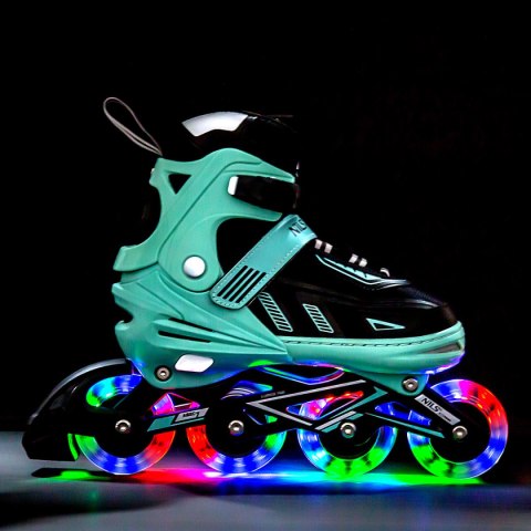 NA11230A MIĘTOWE LED ROZM. L(39-42) ŁYŻWOROLKI NILS EXTREME NILS EXTREME
