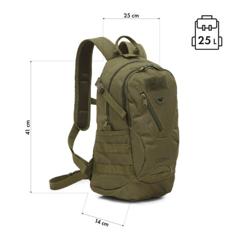 NC3905 PLECAK TAKTYCZNY COBRA ZIELONY 25L NILS CAMP NILS CAMP