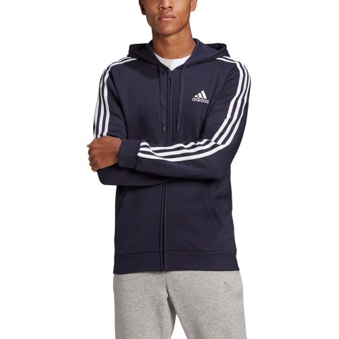 Bluza męska adidas Essentials Full-Zip Hoodie granatowa GK9053 Adidas Bluza męska adidas Essentials Full-Zip Hoodie granatowa GK9053 Adidas
