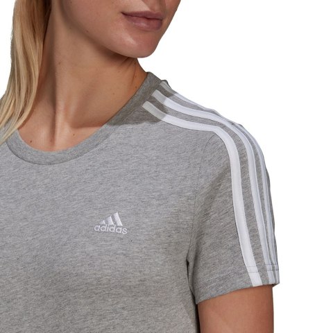 Koszulka damska adidas Essentials Slim T-shirt szara GL0785 Adidas Koszulka damska adidas Essentials Slim T-shirt szara GL0785 Adidas