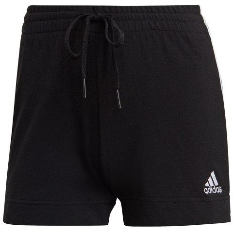 Spodenki damskie adidas Essentials Slim Shorts czarno-białe GM5523 Adidas Spodenki damskie adidas Essentials Slim Shorts czarno-białe GM5523 Adidas