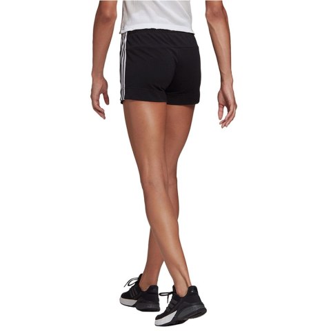 Spodenki damskie adidas Essentials Slim Shorts czarno-białe GM5523 Adidas Spodenki damskie adidas Essentials Slim Shorts czarno-białe GM5523 Adidas