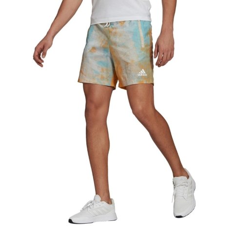 Spodenki męskie adidas Essentials Short pomarańczowo-zielone GK9620 Adidas Spodenki męskie adidas Essentials Short pomarańczowo-zielone GK9620 Adidas