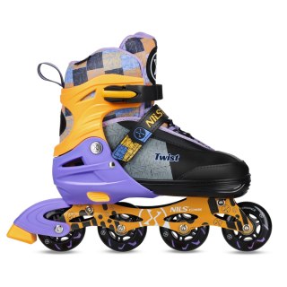 NA13810 ŁYŻWOROLKI TWIST ŻÓŁTE ROZM. S(31-34) NILS EXTREME NILS EXTREME