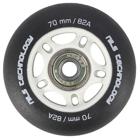 PU 70x24 82A CZARNE MATOWE (4 szt.) + ABEC-9 (8 szt.) ZESTAW NILS EXTREME NILS EXTREME