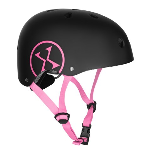 MTW001-1 KASK CZARNO-RÓŻOWY ROZM. L(58-61CM) NILS EXTREME NILS EXTREME