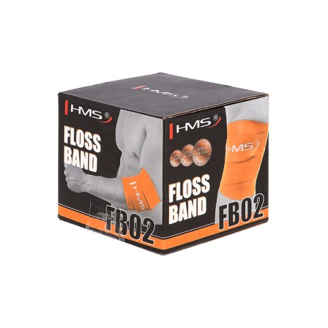 FB02 ORANGE 1.0 x 50 x 2080 MM FLOSS BAND GUMA DO ĆWICZEŃ HMS HMS