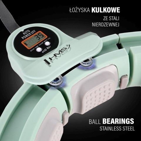 HHM13 HULA HOP GREEN Z MAGNESAMI I OBCIĄŻNIKIEM + LICZNIK HMS HMS