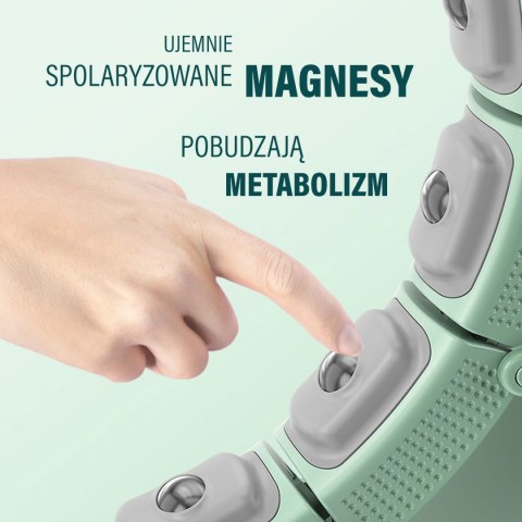 HHM14 HULA HOP GREEN Z MAGNESAMI I OBCIĄŻNIKIEM + LICZNIK HMS HMS