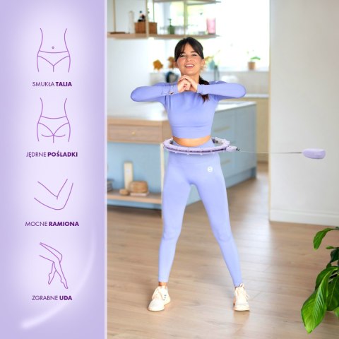 HHM14 HULA HOP VIOLET Z MAGNESAMI I OBCIĄŻNIKIEM + LICZNIK HMS HMS
