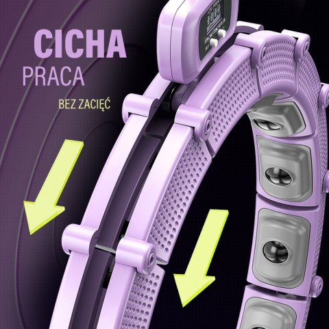 HHM14 HULA HOP VIOLET Z MAGNESAMI I OBCIĄŻNIKIEM + LICZNIK HMS HMS