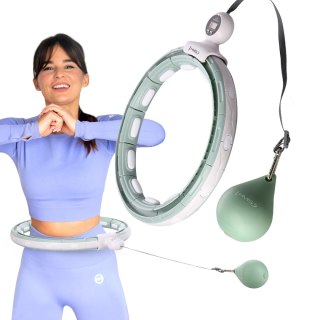 HHM15 HULA HOP GREEN Z MAGNESEM I OBCIĄŻNIKIEM + LICZNIK HMS HMS